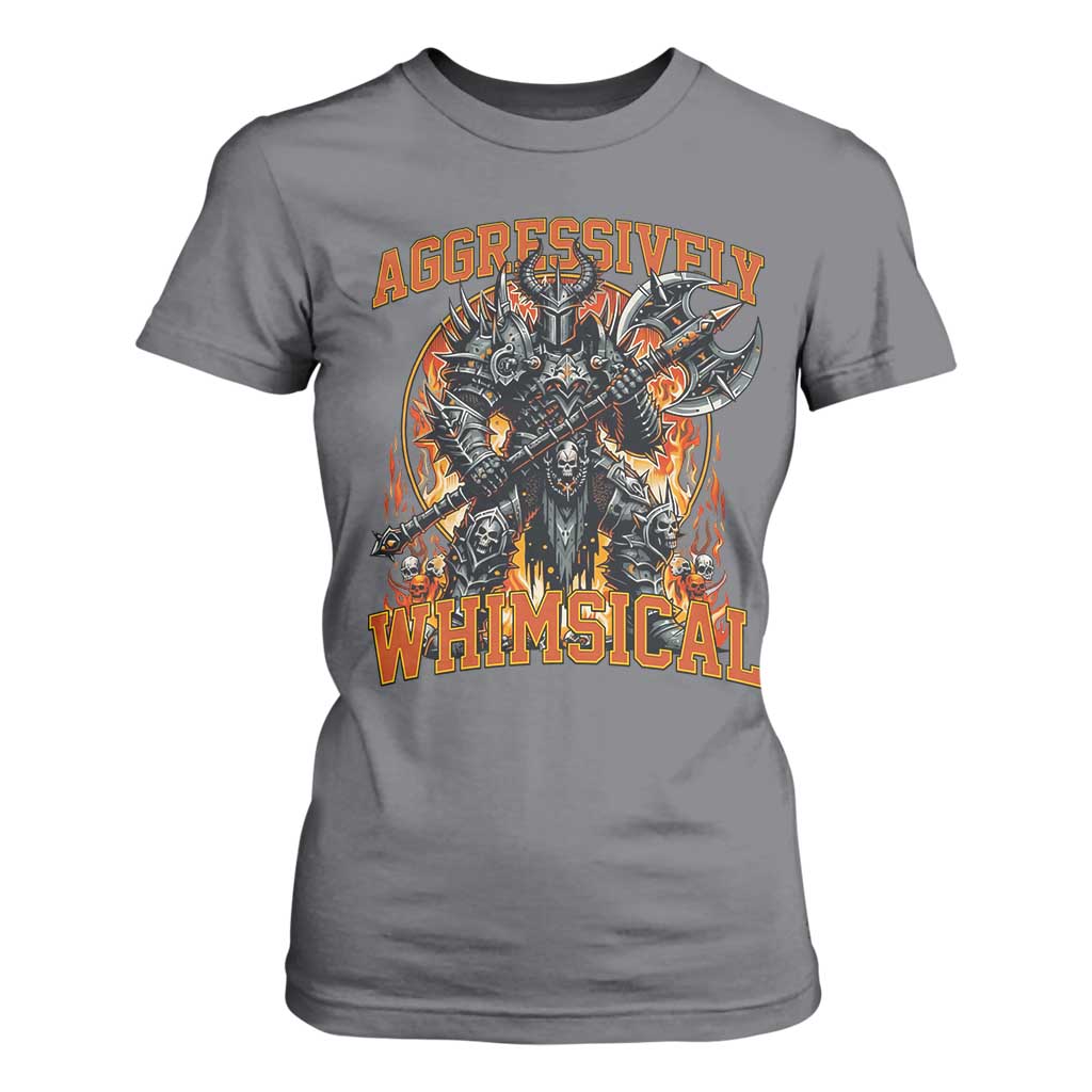 Chaotic Knight Metalcore Edgy Meme Aggressively Whimsical T Shirt For Women Armor Metalheads Fairycore Tendencies TS02 Charcoal Print Your Wear
