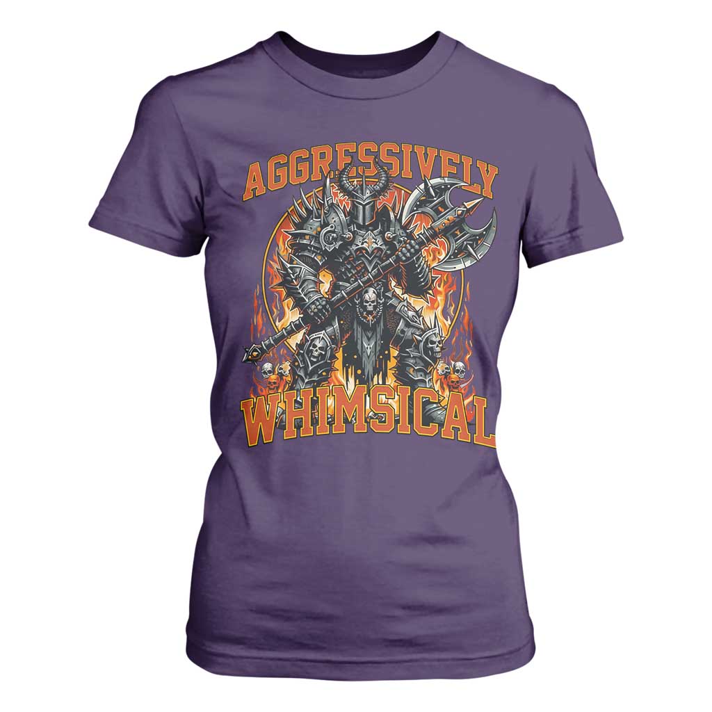 Chaotic Knight Metalcore Edgy Meme Aggressively Whimsical T Shirt For Women Armor Metalheads Fairycore Tendencies TS02 Purple Print Your Wear