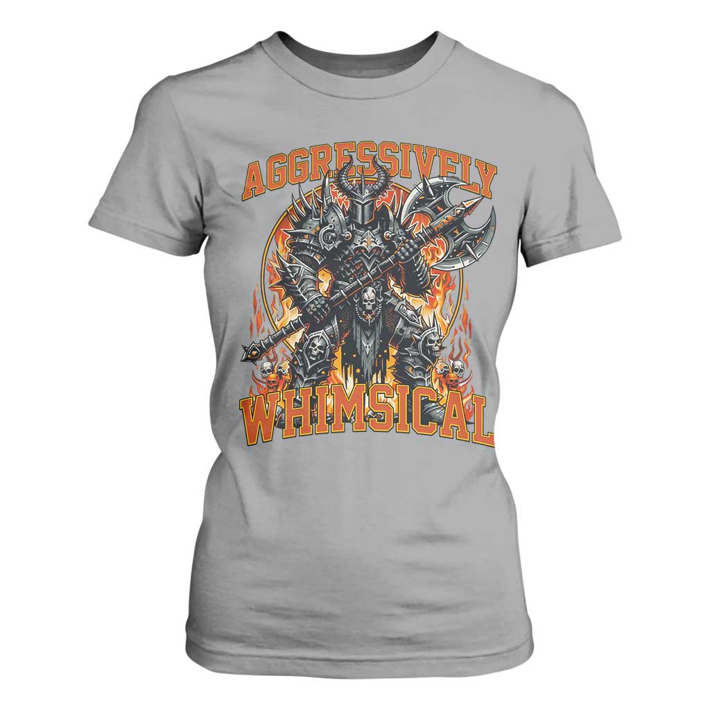 Chaotic Knight Metalcore Edgy Meme Aggressively Whimsical T Shirt For Women Armor Metalheads Fairycore Tendencies TS02 Sport Gray Print Your Wear