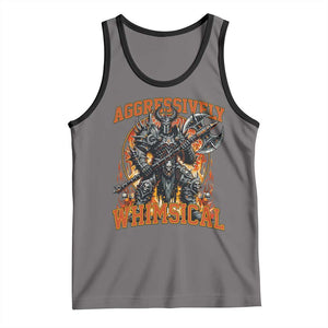 Chaotic Knight Metalcore Edgy Meme Aggressively Whimsical Tank Top Armor Metalheads Fairycore Tendencies TS02 Deep Heather Black Print Your Wear