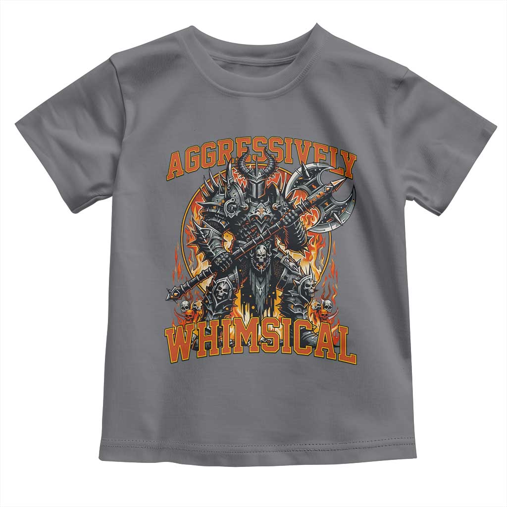 Chaotic Knight Metalcore Edgy Meme Aggressively Whimsical Toddler T Shirt Armor Metalheads Fairycore Tendencies TS02 Charcoal Print Your Wear