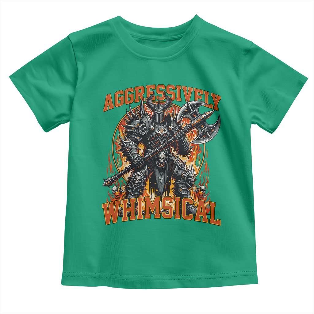 Chaotic Knight Metalcore Edgy Meme Aggressively Whimsical Toddler T Shirt Armor Metalheads Fairycore Tendencies TS02 Irish Green Print Your Wear