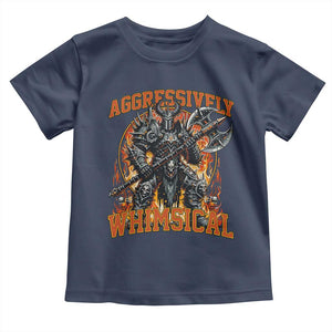 Chaotic Knight Metalcore Edgy Meme Aggressively Whimsical Toddler T Shirt Armor Metalheads Fairycore Tendencies TS02 Navy Print Your Wear