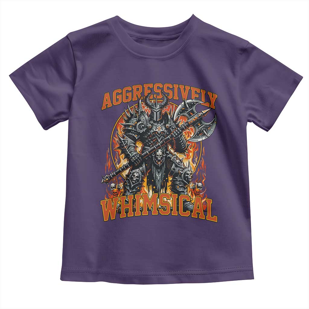 Chaotic Knight Metalcore Edgy Meme Aggressively Whimsical Toddler T Shirt Armor Metalheads Fairycore Tendencies TS02 Purple Print Your Wear
