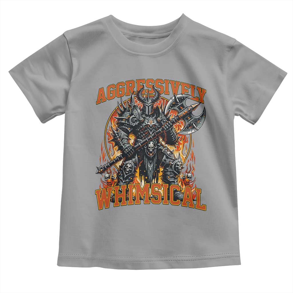 Chaotic Knight Metalcore Edgy Meme Aggressively Whimsical Toddler T Shirt Armor Metalheads Fairycore Tendencies TS02 Sport Gray Print Your Wear