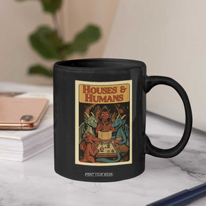 Houses and Humans Fantasy Tabletop Game Coffee Mug Retro RPG Dragons Board Game Roleplay Fans TS02 Print Your Wear