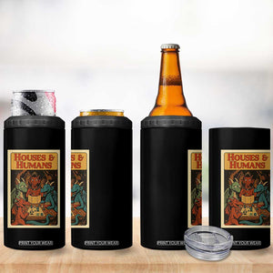 Houses and Humans Fantasy Tabletop Game 4 in 1 Can Cooler Tumbler Retro RPG Dragons Board Game Roleplay Fans TS02 Print Your Wear