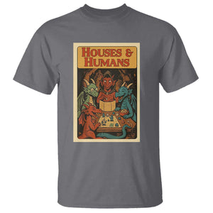 Houses and Humans Fantasy Tabletop Game T Shirt Retro RPG Dragons Board Game Roleplay Fans TS02 Charcoal Print Your Wear