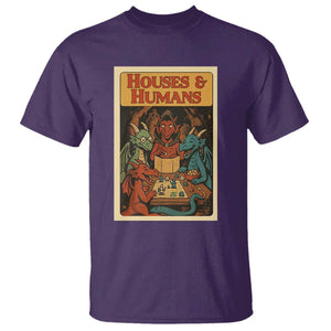 Houses and Humans Fantasy Tabletop Game T Shirt Retro RPG Dragons Board Game Roleplay Fans TS02 Purple Print Your Wear