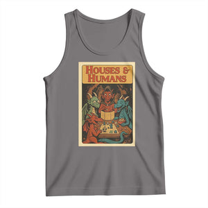 Houses and Humans Fantasy Tabletop Game Tank Top Retro RPG Dragons Board Game Roleplay Fans TS02 Deep Heather Print Your Wear