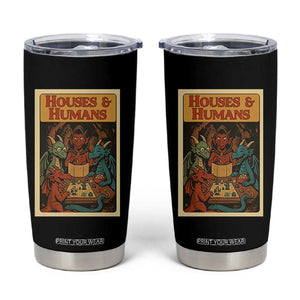 Houses and Humans Fantasy Tabletop Game Tumbler Cup Retro RPG Dragons Board Game Roleplay Fans TS02 Black Print Your Wear