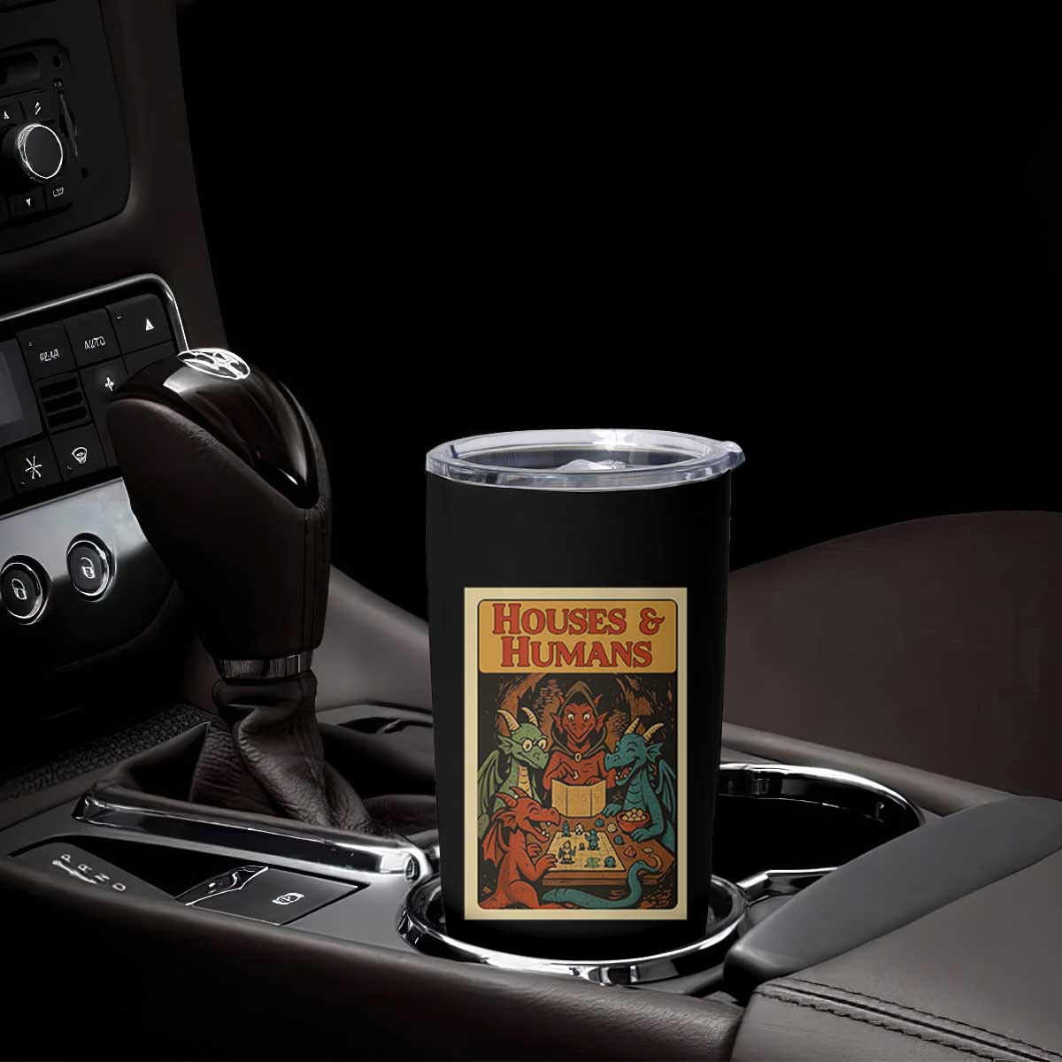 Houses and Humans Fantasy Tabletop Game Tumbler Cup Retro RPG Dragons Board Game Roleplay Fans TS02 Print Your Wear