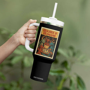 Houses and Humans Fantasy Tabletop Game Tumbler With Handle Retro RPG Dragons Board Game Roleplay Fans TS02 Print Your Wear