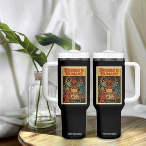Houses and Humans Fantasy Tabletop Game Tumbler With Handle Retro RPG Dragons Board Game Roleplay Fans TS02 Print Your Wear