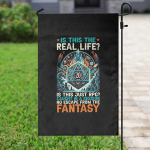 Is This the Real Life RPG Parody Fantasy Dice Garden Flag Funny Epic Tabletop Dungeon Roleplay Game Fans TS02 Print Your Wear