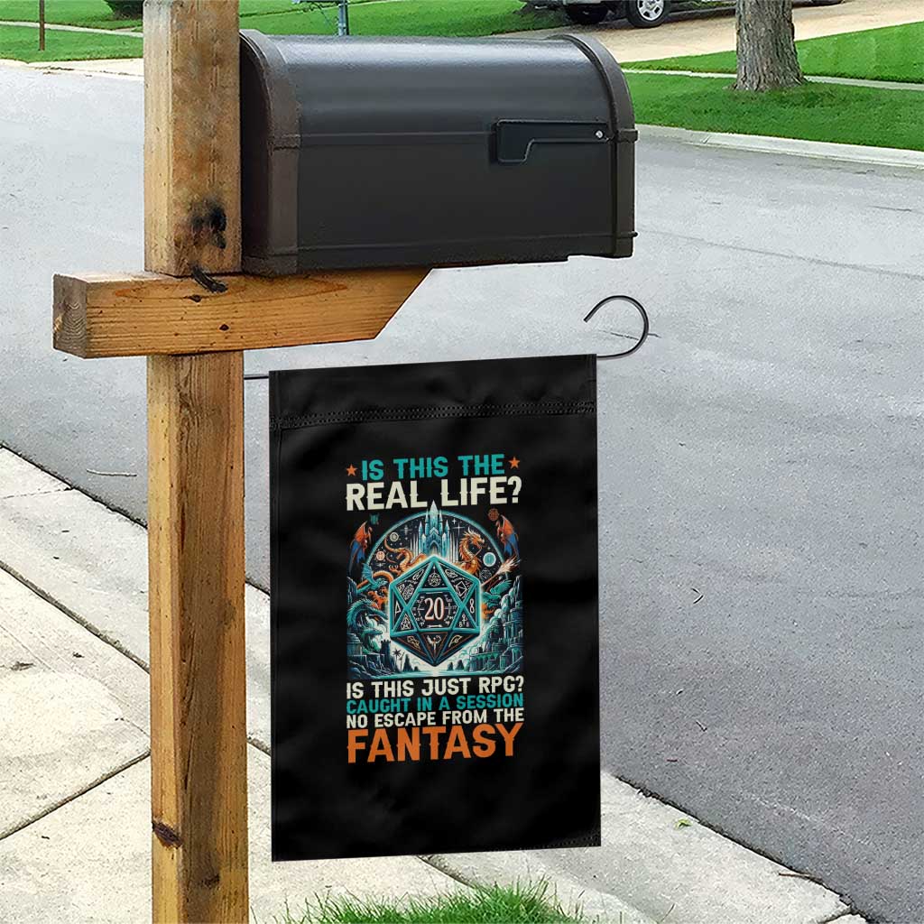 Is This the Real Life RPG Parody Fantasy Dice Garden Flag Funny Epic Tabletop Dungeon Roleplay Game Fans TS02 Print Your Wear