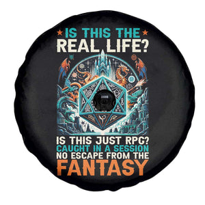 Is This the Real Life RPG Parody Fantasy Dice Spare Tire Cover Funny Epic Tabletop Dungeon Roleplay Game Fans TS02 Print Your Wear
