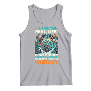 Is This the Real Life RPG Parody Fantasy Dice Tank Top Funny Epic Tabletop Dungeon Roleplay Game Fans TS02 Athletic Heather Print Your Wear