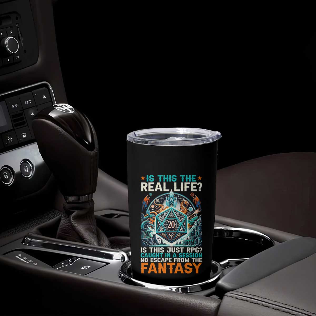 Is This the Real Life RPG Parody Fantasy Dice Tumbler Cup Funny Epic Tabletop Dungeon Roleplay Game Fans TS02 Print Your Wear