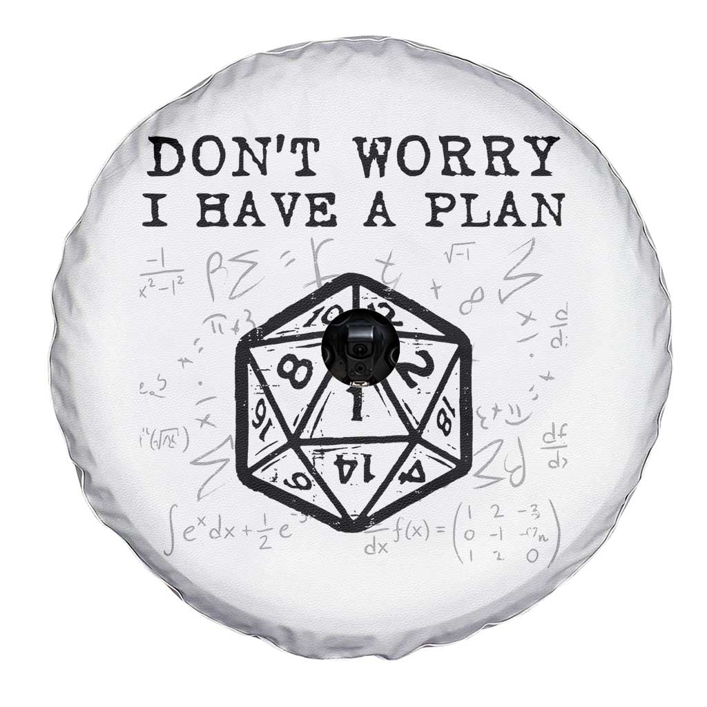 Dont Worry I Have a Plan Dice Humor Spare Tire Cover Funny Tabletop RPG Dungeon Roleplay Fans TS02 Print Your Wear