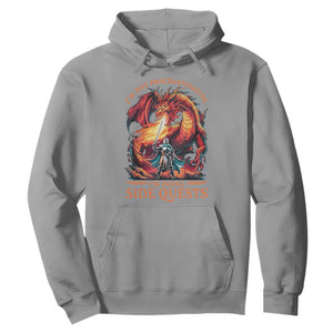 Im Not Procrastinating Im Doing Side Quests Hoodie Fantasy Gamer Humor Epic Dragon RPG Adventure TS02 Sport Gray Print Your Wear