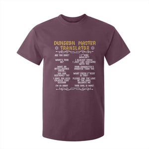 Dungeon Master Translator RPG Humor T Shirt For Kid Sarcastic Tabletop Roleplay Game Masters and Players TS02 Maroon Print Your Wear