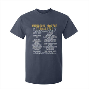 Dungeon Master Translator RPG Humor T Shirt For Kid Sarcastic Tabletop Roleplay Game Masters and Players TS02 Navy Print Your Wear