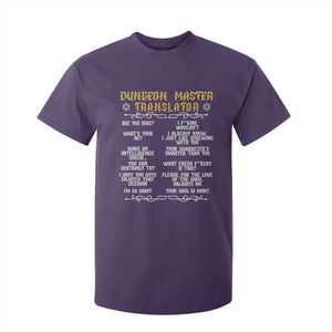 Dungeon Master Translator RPG Humor T Shirt For Kid Sarcastic Tabletop Roleplay Game Masters and Players TS02 Purple Print Your Wear