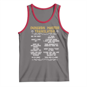 Dungeon Master Translator RPG Humor Tank Top Sarcastic Tabletop Roleplay Game Masters and Players TS02 Deep Heather Red Print Your Wear
