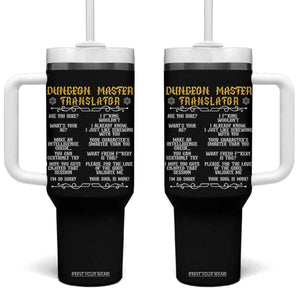 Dungeon Master Translator RPG Humor Tumbler With Handle Sarcastic Tabletop Roleplay Game Masters and Players TS02 One Size: 40 oz Black Print Your Wear