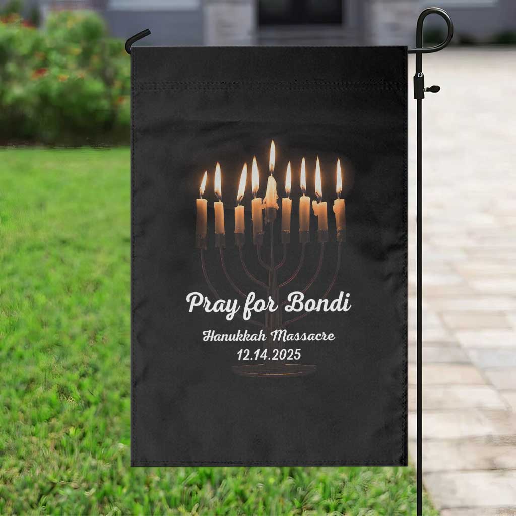 Pray for Bondi Australia Hanukkah Dec 14 2025 Garden Flag Menorah Lights Jewish Faith Memorial TS02 Print Your Wear