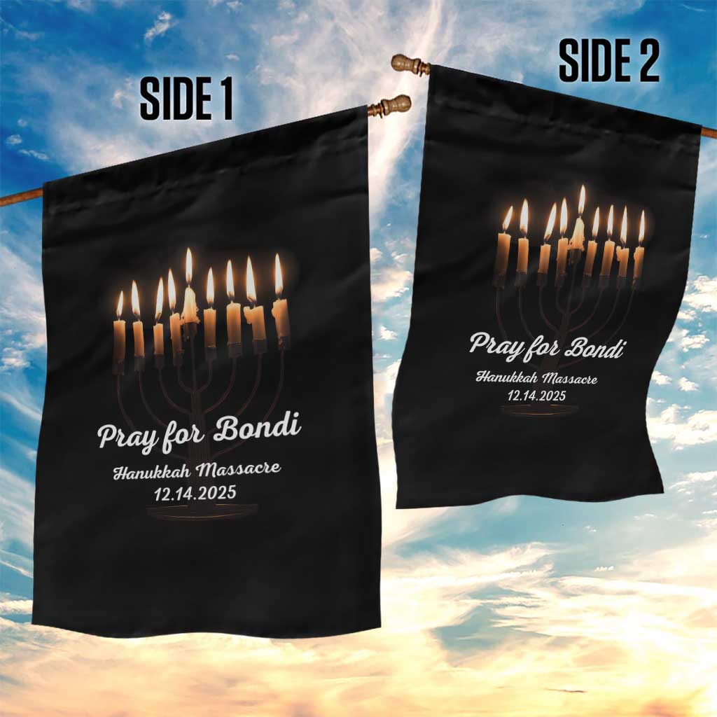 Pray for Bondi Australia Hanukkah Dec 14 2025 Garden Flag Menorah Lights Jewish Faith Memorial TS02 Print Your Wear