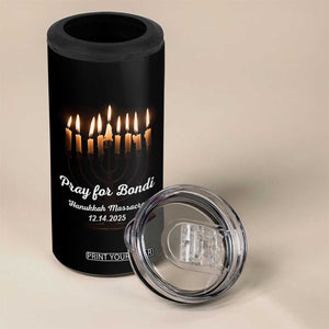 Pray for Bondi Australia Hanukkah Dec 14 2025 4 in 1 Can Cooler Tumbler Menorah Lights Jewish Faith Memorial TS02 Print Your Wear