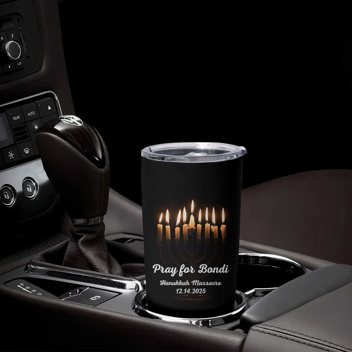 Pray for Bondi Australia Hanukkah Dec 14 2025 Tumbler Cup Menorah Lights Jewish Faith Memorial TS02 Print Your Wear