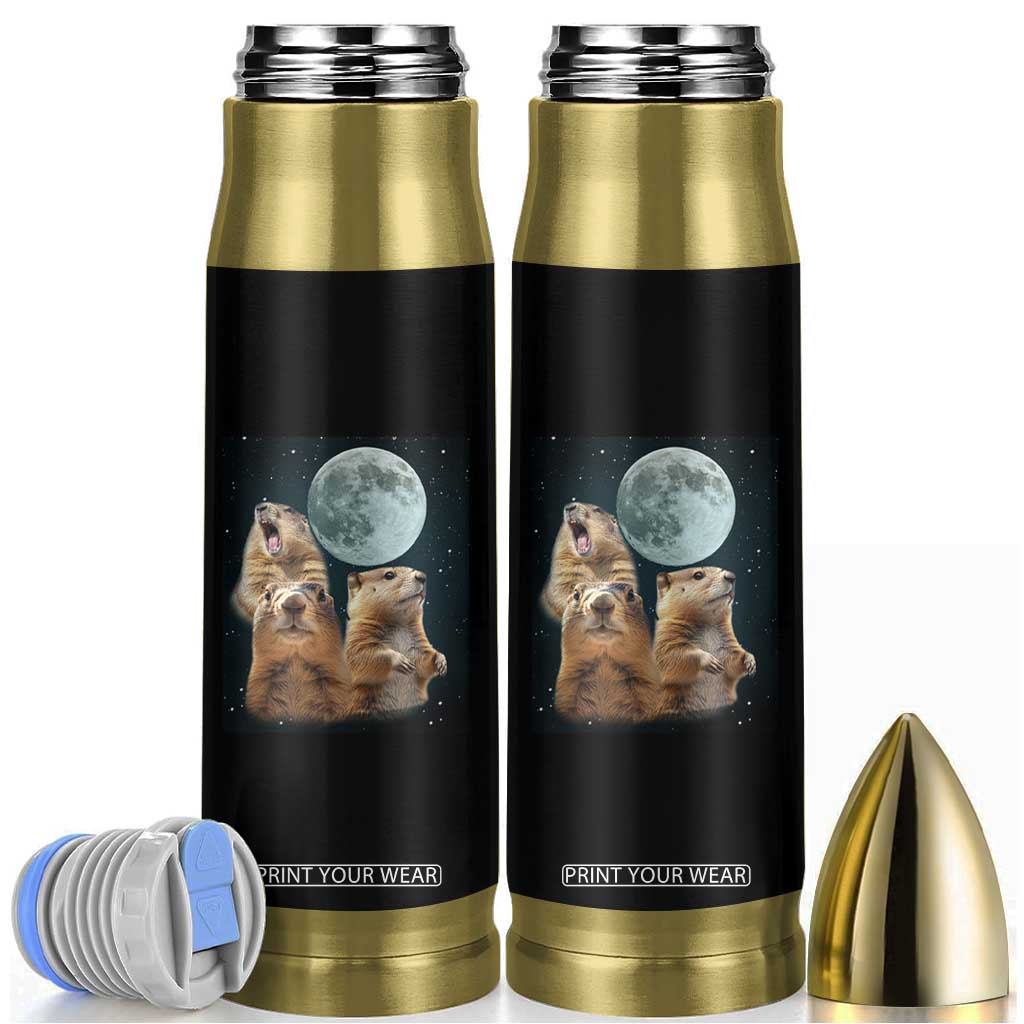 Funny Groundhog Meme Bullet Tumbler Woodchucks Under The Moon TS02 Black Print Your Wear