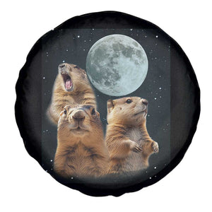 Funny Groundhog Meme Spare Tire Cover Woodchucks Under The Moon TS02 Print Your Wear