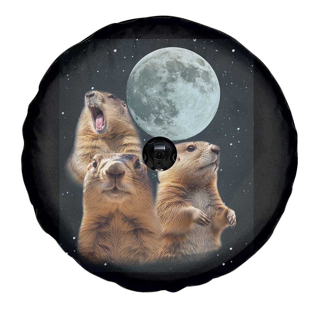 Funny Groundhog Meme Spare Tire Cover Woodchucks Under The Moon TS02 Print Your Wear