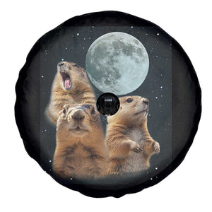 Funny Groundhog Meme Spare Tire Cover Woodchucks Under The Moon TS02 Print Your Wear