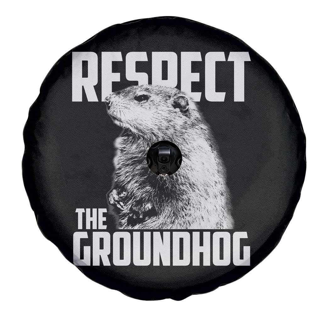 Respect The Groundhog Spare Tire Cover Funny Woodchuck Shadow Meteorlogy TS02 Print Your Wear
