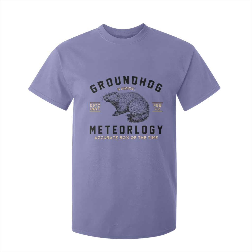 Groundhog Meteorology T Shirt For Kid Estd 1887 Accurate 50 Percent Of The Time Woodchuck TS02 Violet Print Your Wear