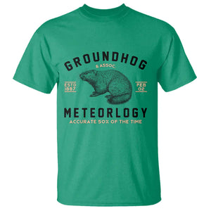 Groundhog Meteorology T Shirt Estd 1887 Accurate 50 Percent Of The Time Woodchuck TS02 Irish Green Print Your Wear