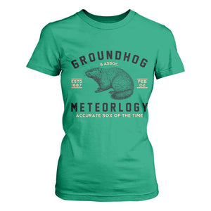 Groundhog Meteorology T Shirt For Women Estd 1887 Accurate 50 Percent Of The Time Woodchuck TS02 Irish Green Print Your Wear