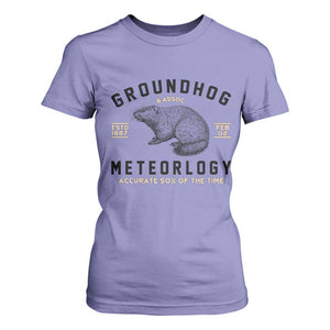 Groundhog Meteorology T Shirt For Women Estd 1887 Accurate 50 Percent Of The Time Woodchuck TS02 Violet Print Your Wear