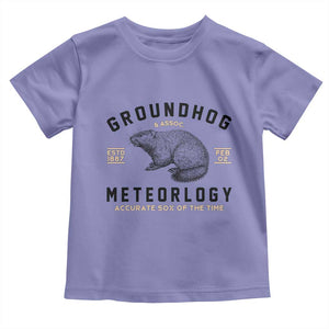 Groundhog Meteorology Toddler T Shirt Estd 1887 Accurate 50 Percent Of The Time Woodchuck TS02 Violet Print Your Wear