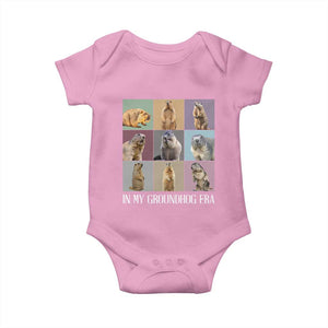 In My Groundhog Era Baby Onesie Funny Woodchuck TS02 Light Pink Print Your Wear