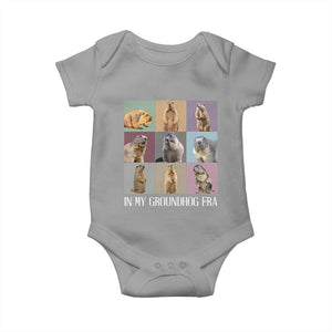 In My Groundhog Era Baby Onesie Funny Woodchuck TS02 Sport Gray Print Your Wear