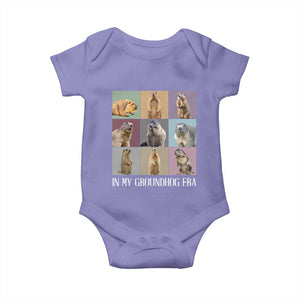 In My Groundhog Era Baby Onesie Funny Woodchuck TS02 Violet Print Your Wear
