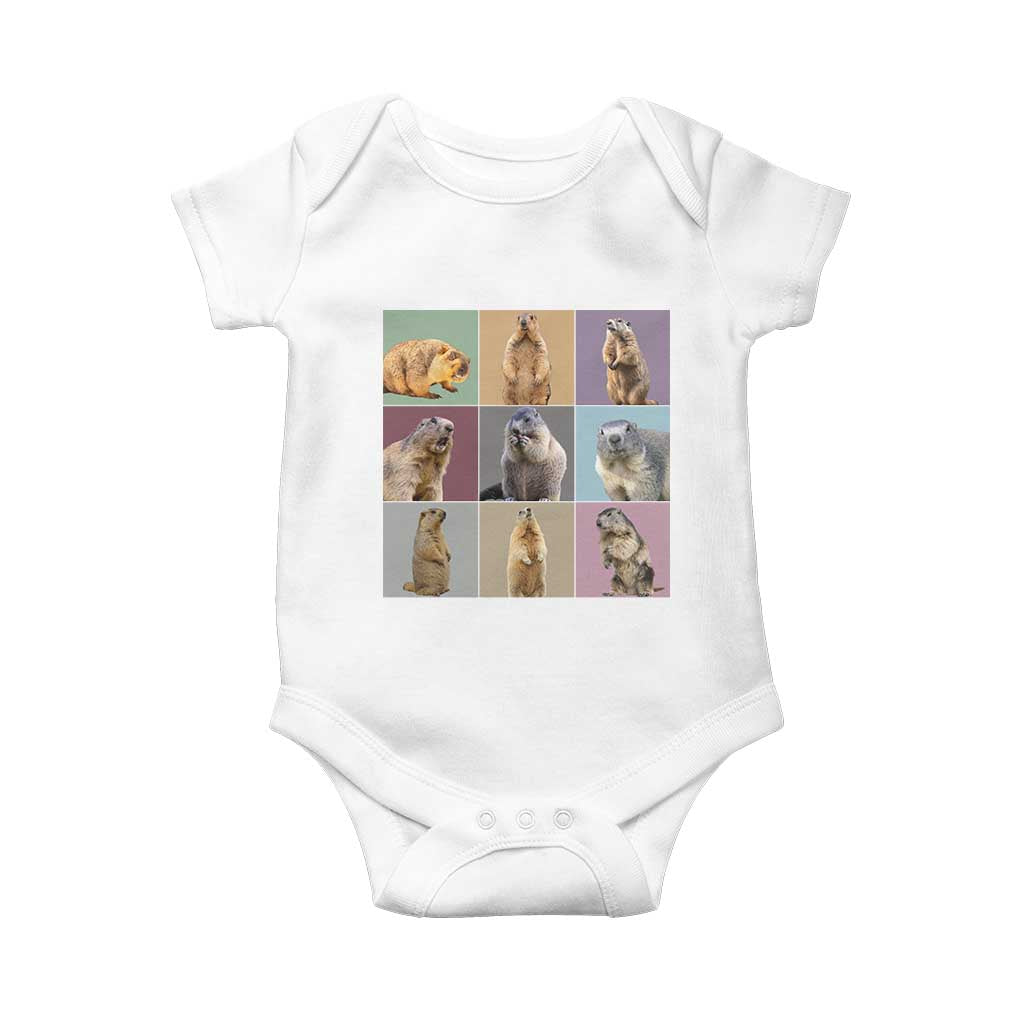 In My Groundhog Era Baby Onesie Funny Woodchuck TS02 White Print Your Wear