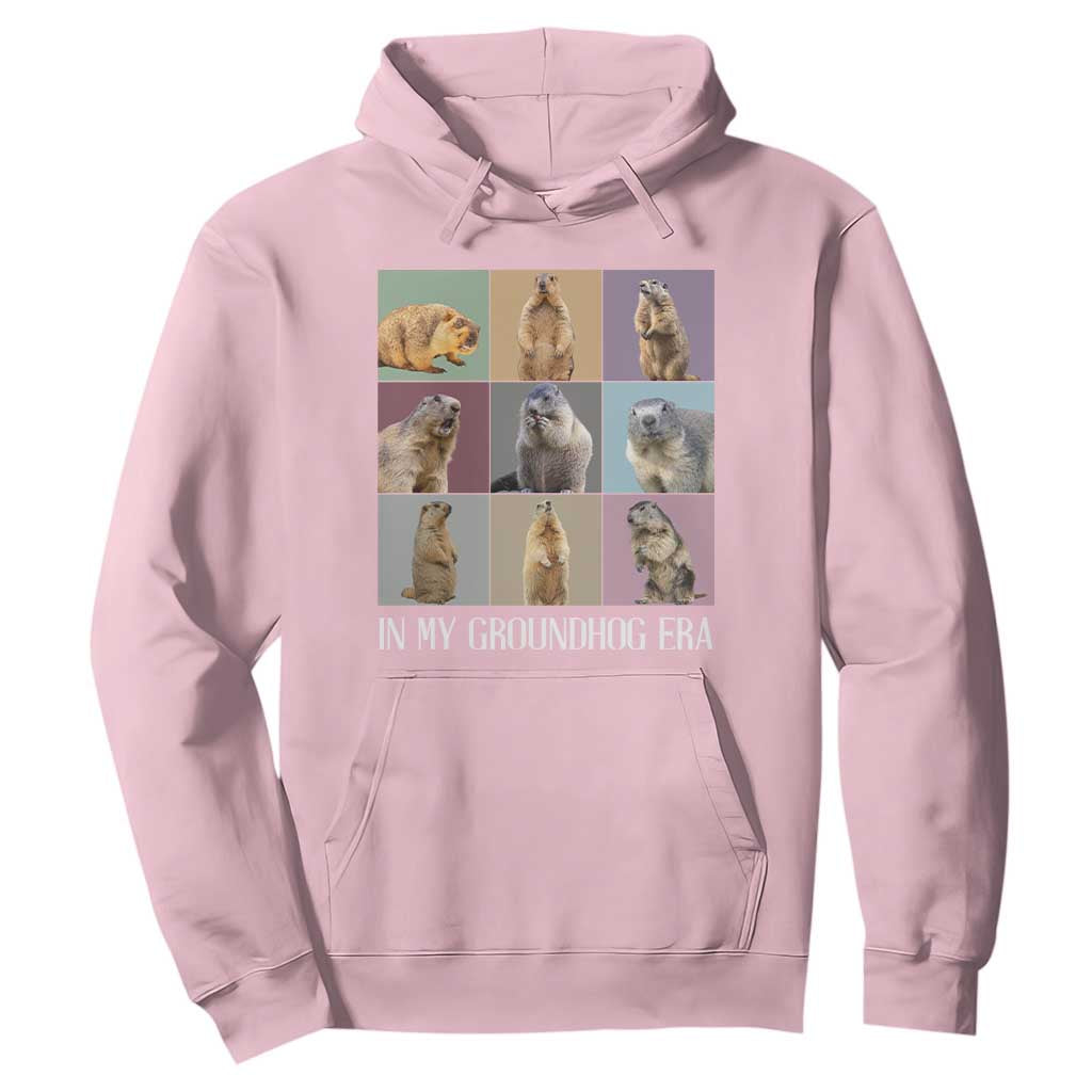 In My Groundhog Era Hoodie Funny Woodchuck TS02 Light Pink Print Your Wear