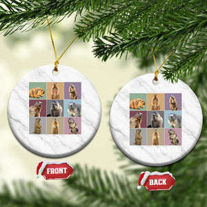 In My Groundhog Era Ceramic Ornament Funny Woodchuck TS02 1pc White Marble Print Your Wear